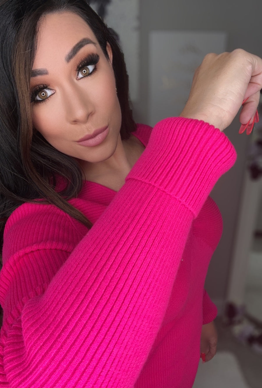 Pink Twist Sweater