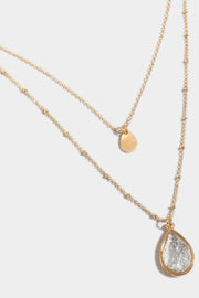 Teardrop Stone Layered Necklace - Bellamie Boutique
