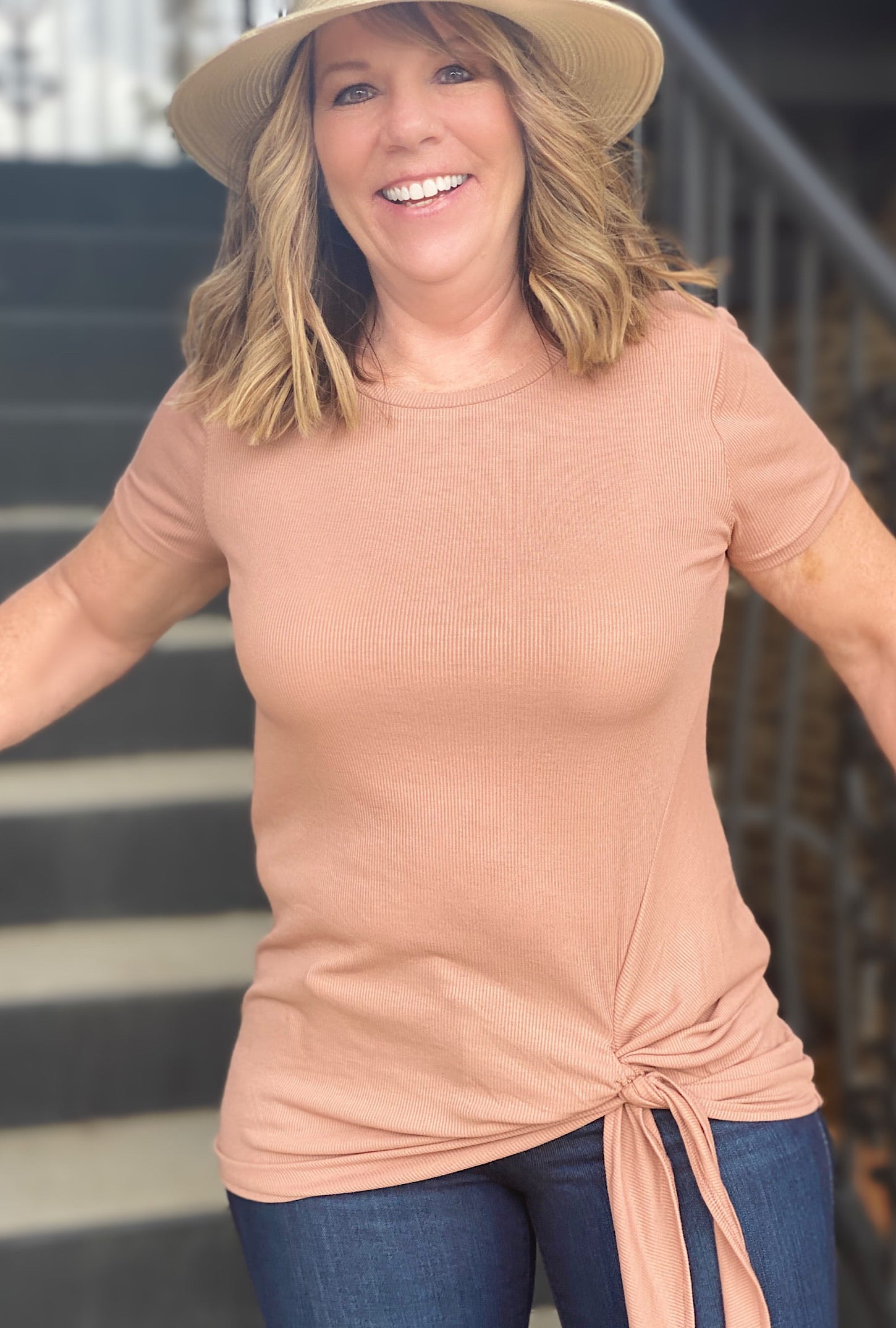 Rosie Knot Tee - Bellamie Boutique