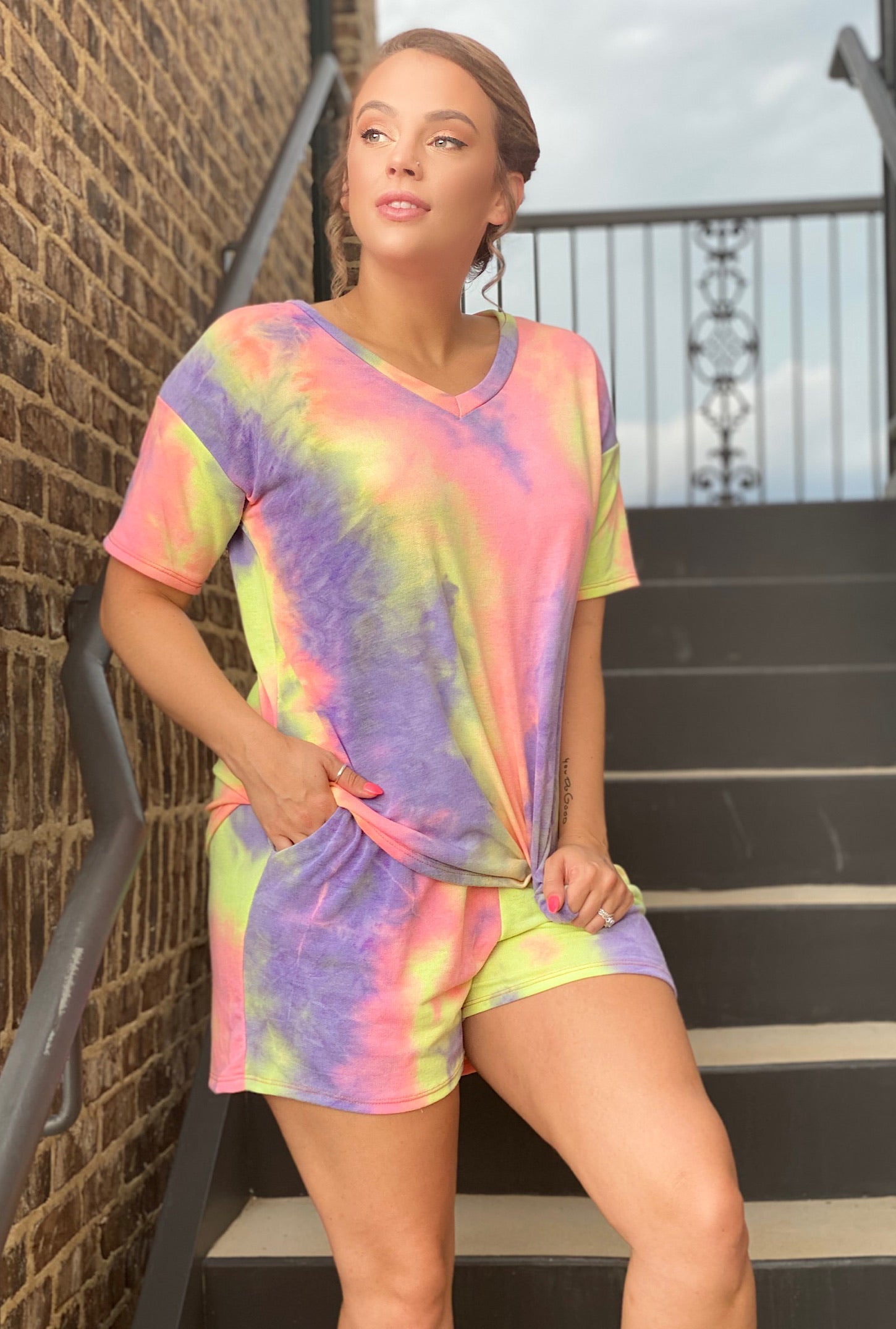 Peyton Tie Dye Set - Bellamie Boutique