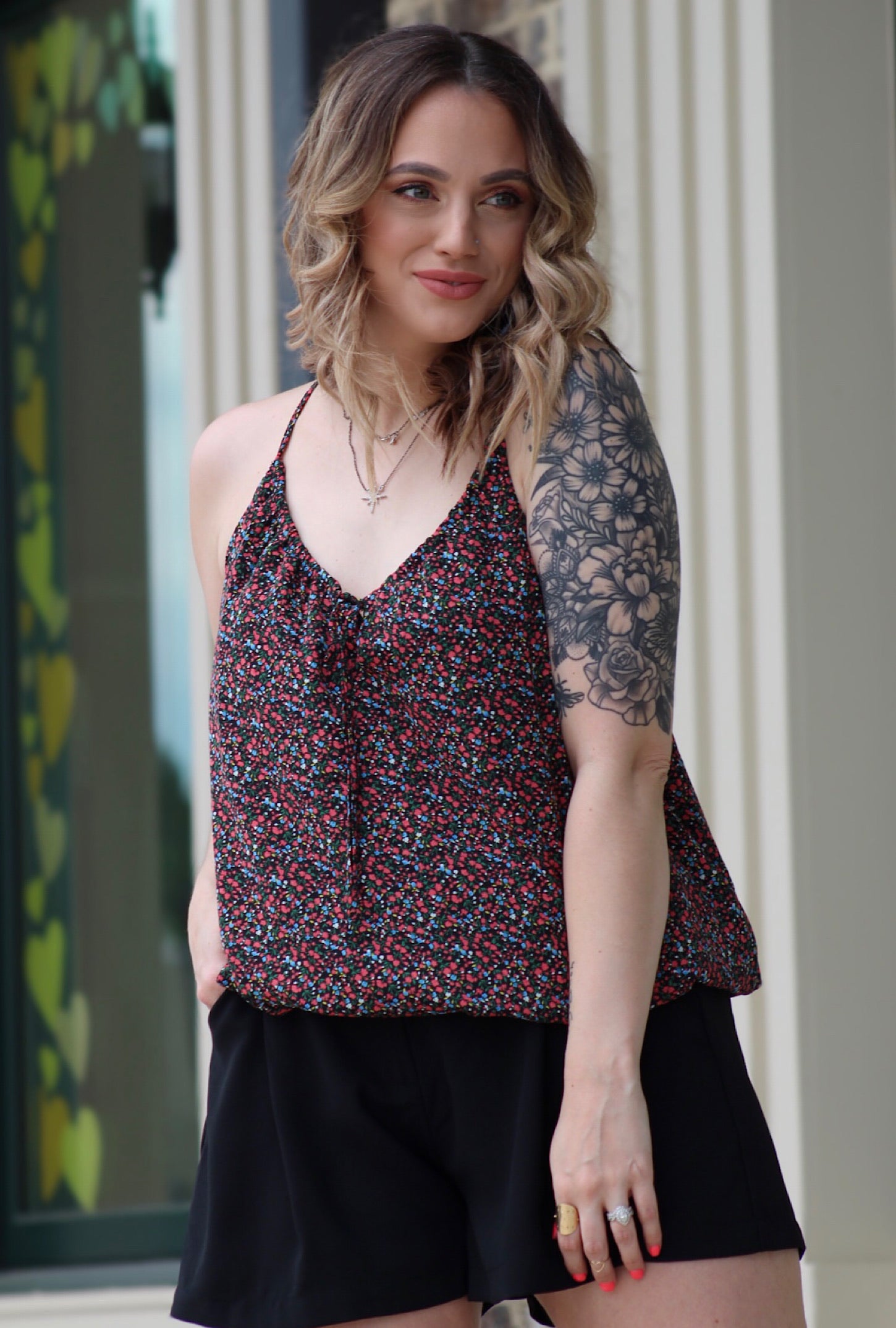 Pippa Floral Top - Bellamie Boutique