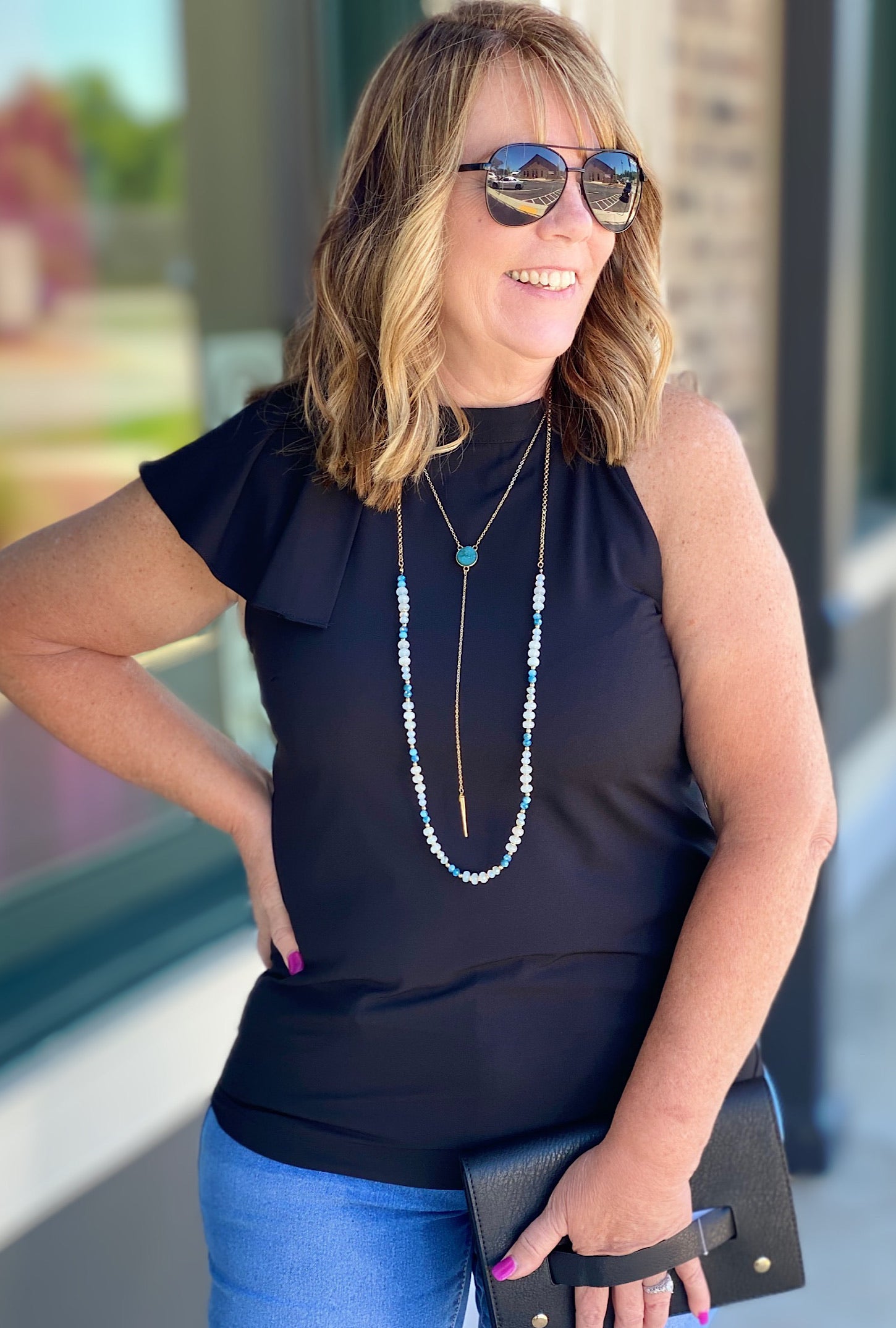 Kellie Top-Black - Bellamie Boutique