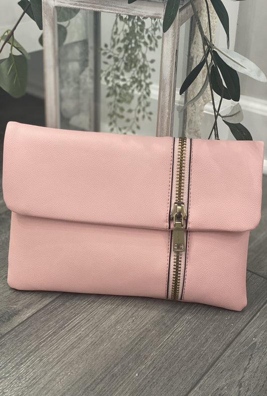 Blush Zip It Clutch - Bellamie Boutique