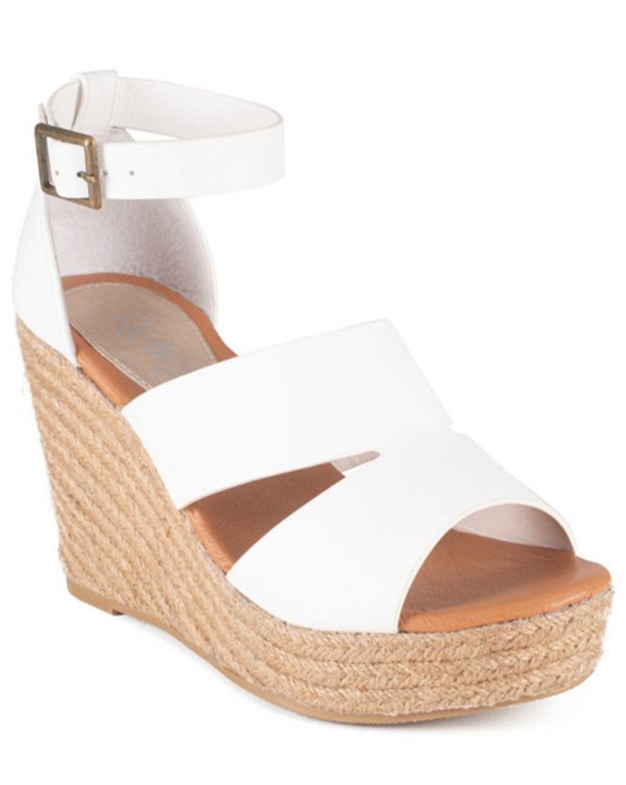 Infinity White Wedge - Bellamie Boutique