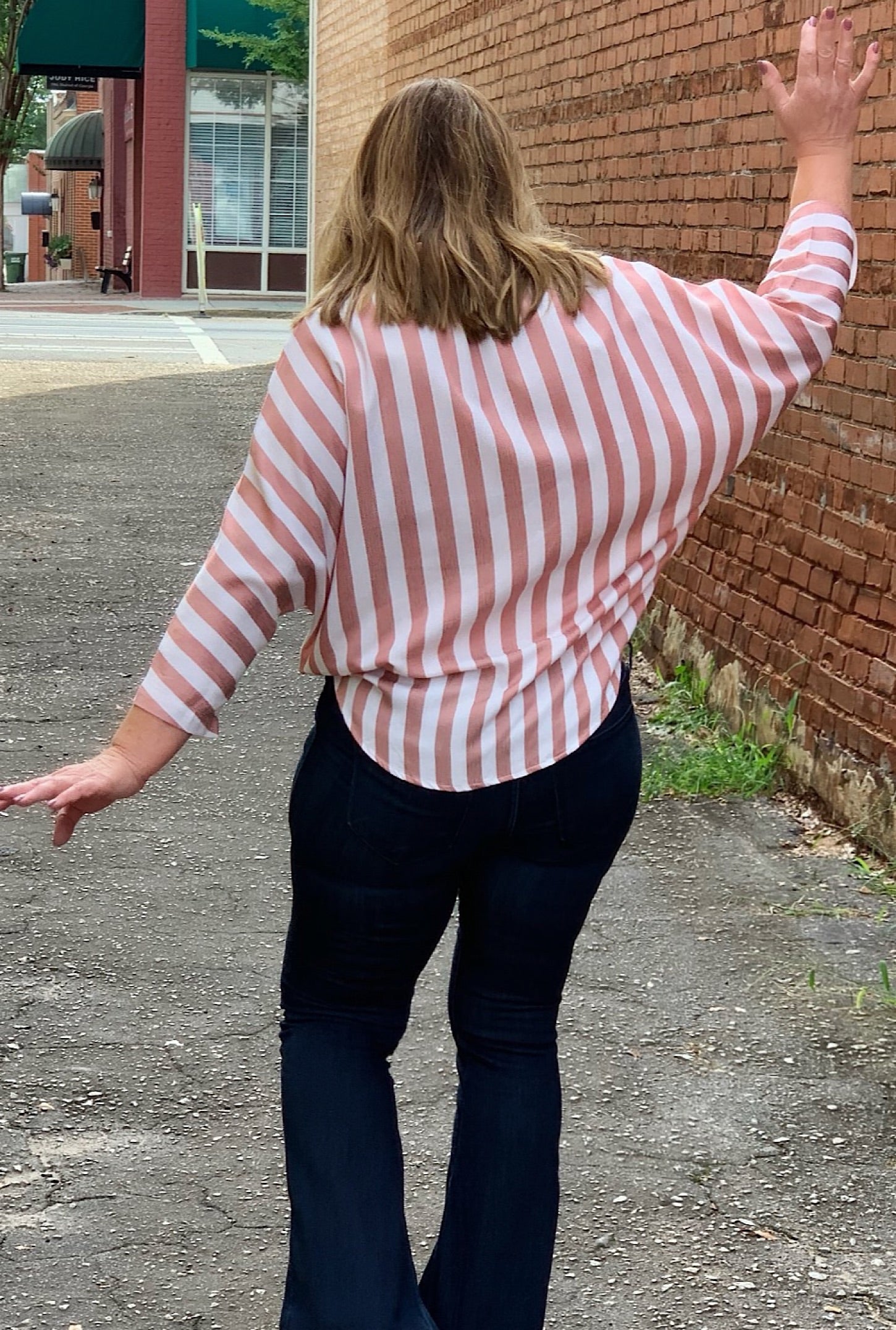 Rose Striped Top - Bellamie Boutique