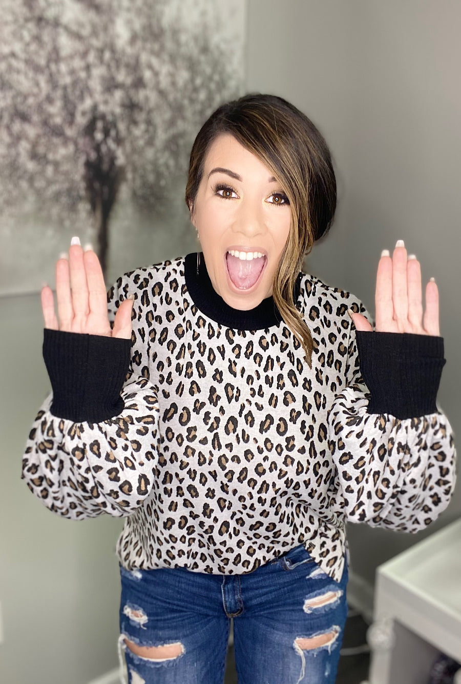 Laura Leopard Sweatshirt - Bellamie Boutique