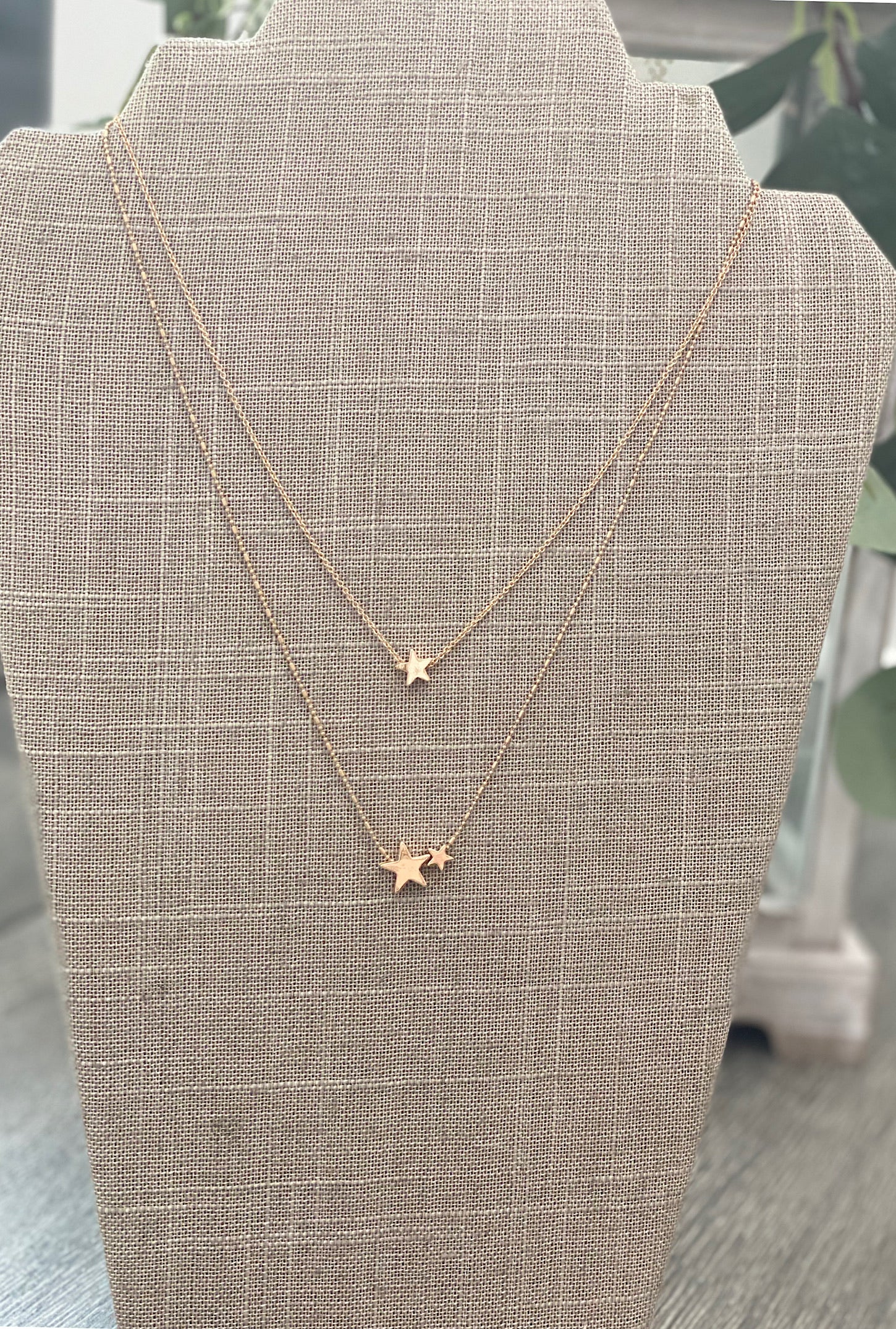 Gold Star Layered Necklace - Bellamie Boutique